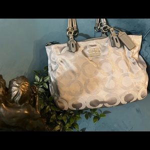 Silver Coach Purse large sized - no flaws